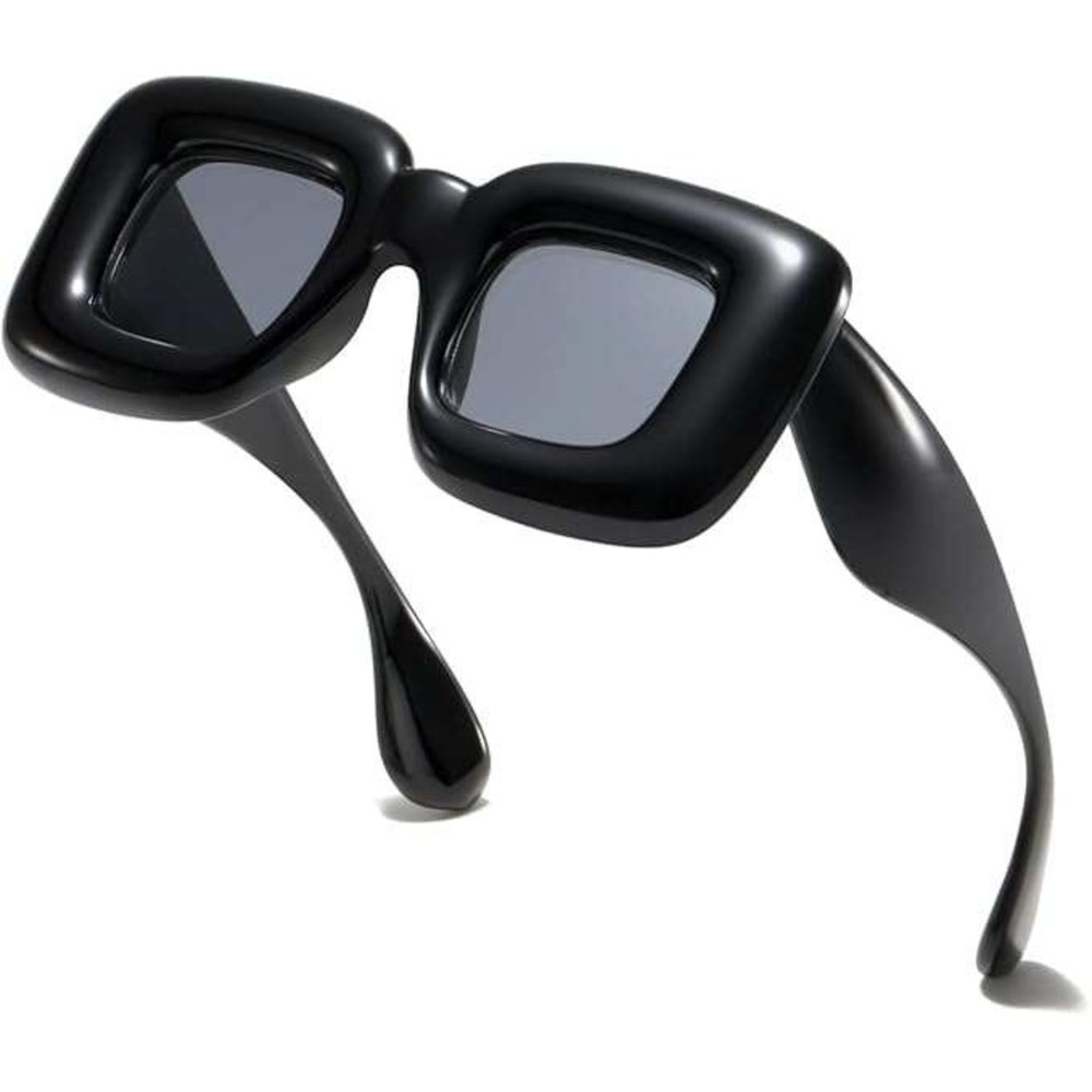 Black Women's Square Retro Sunglasses